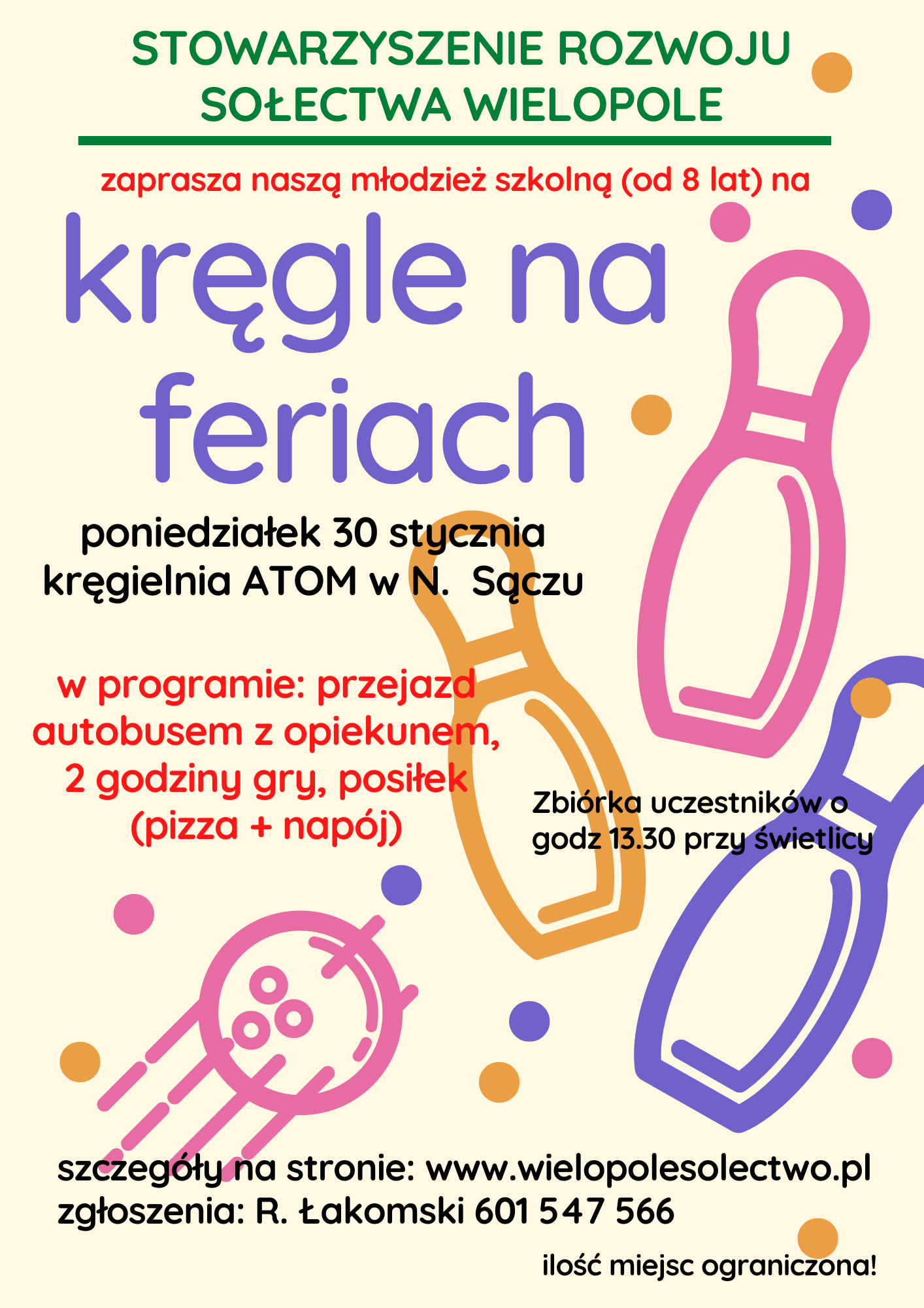 Wyjazd na kręgle. Zapraszamy!