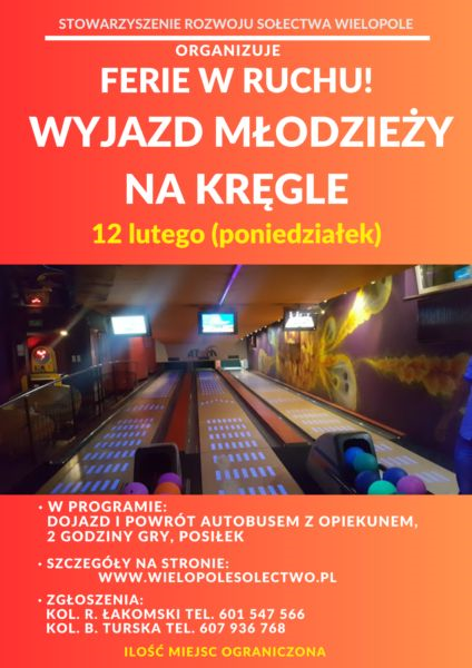 Wyjazd na kręgle. Zapraszamy!