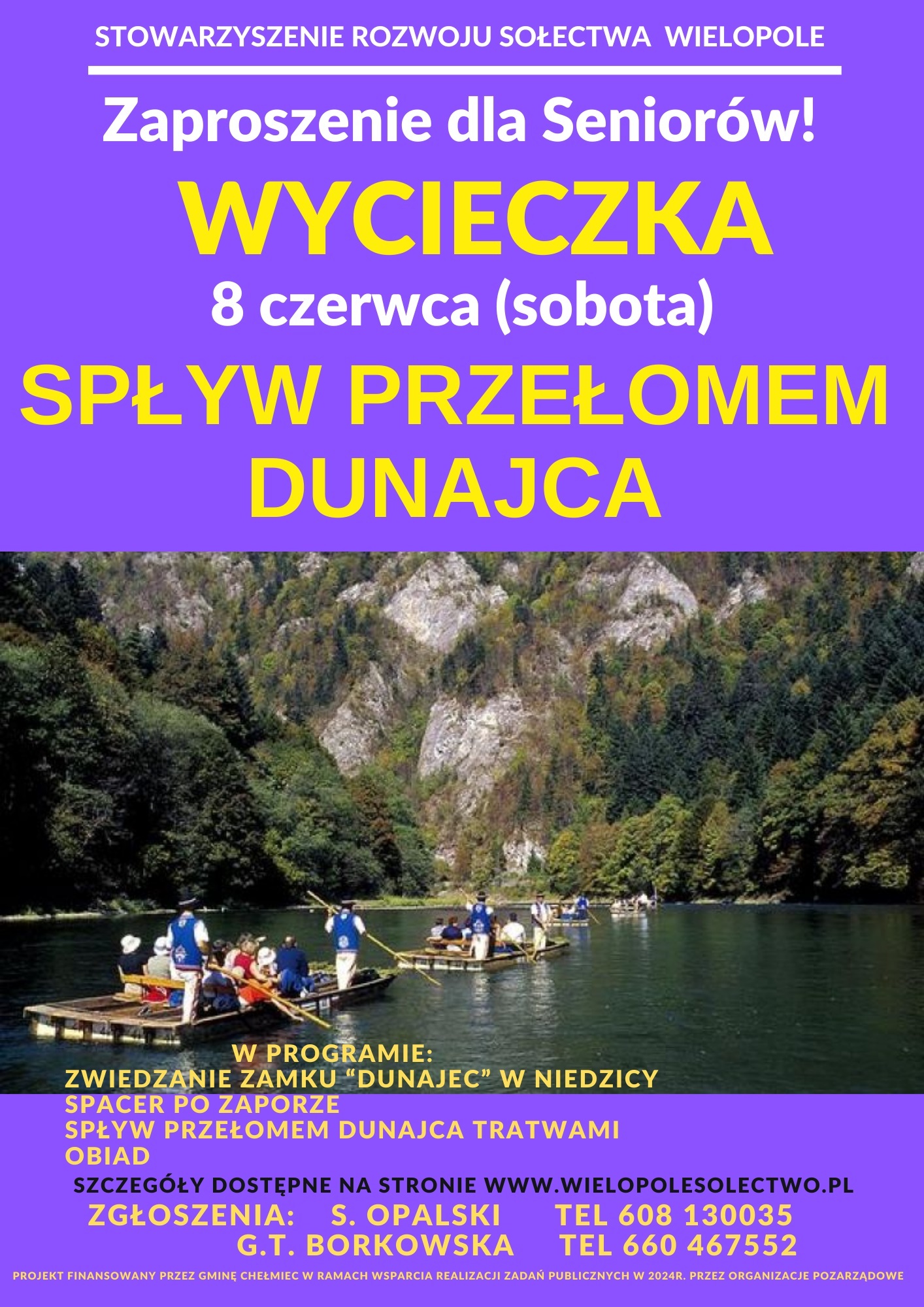 Wycieczka „Seniorzy Przełomem Dunajca” – zaproszenie na wycieczkę